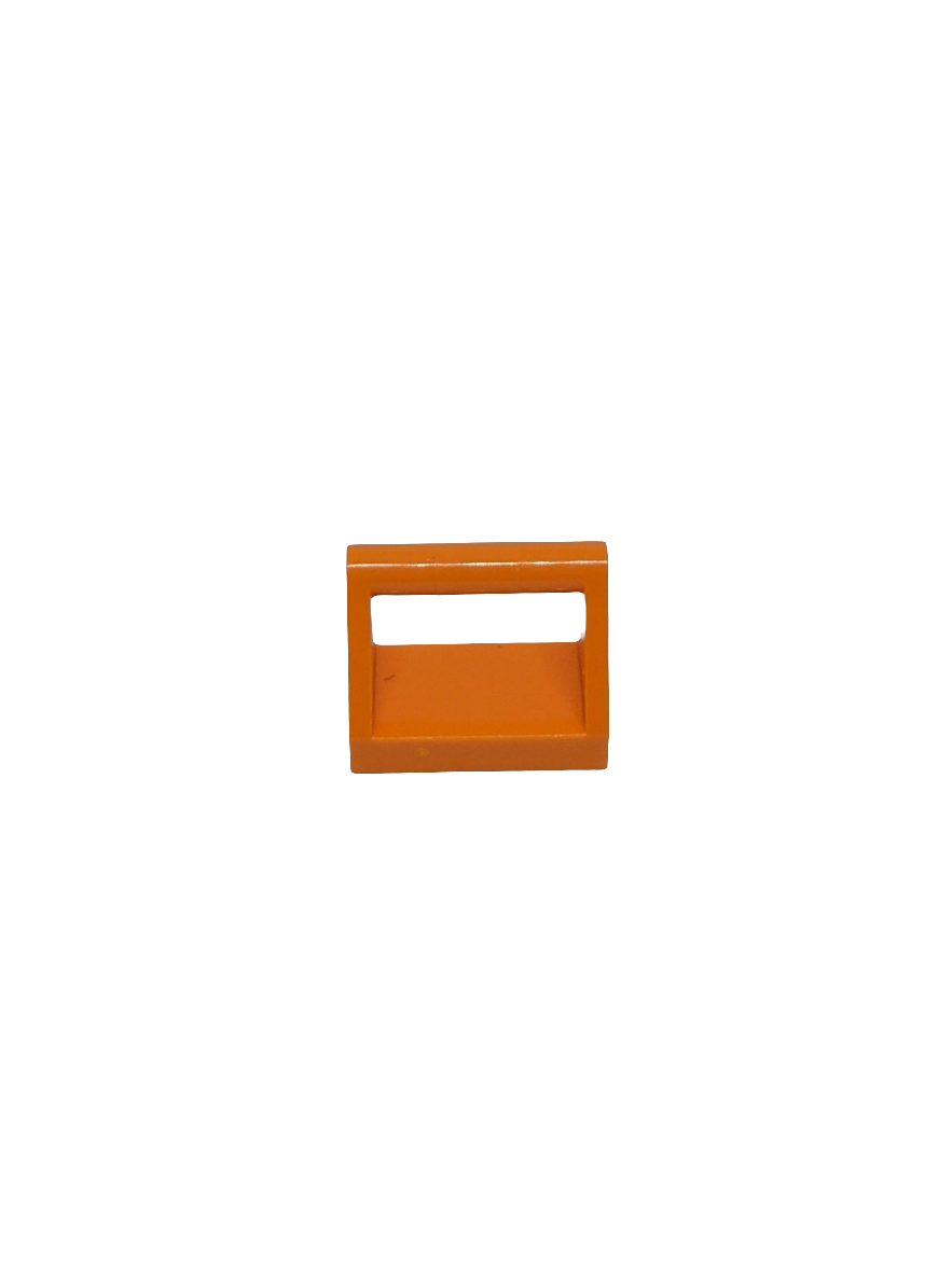 NEU Fliese, Modifiziert 1 x 2 mit Stangengriff orange