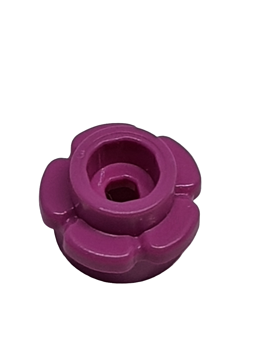 NEU Platte, rund 1 x 1 mit Blumenrand (5 Blütenblätter) knallpink