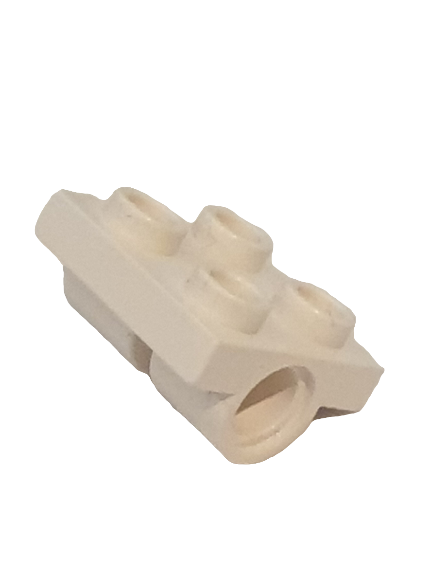2x2 Achsplatte mit 2 Pinlöchern weiß white