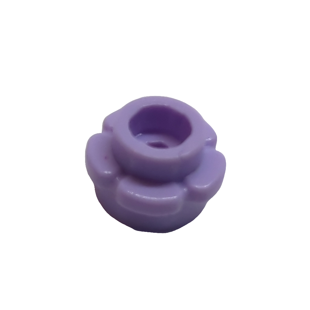 1x1 Rundplatte Blumenrand mit 5 Blüten helllavendel lavender