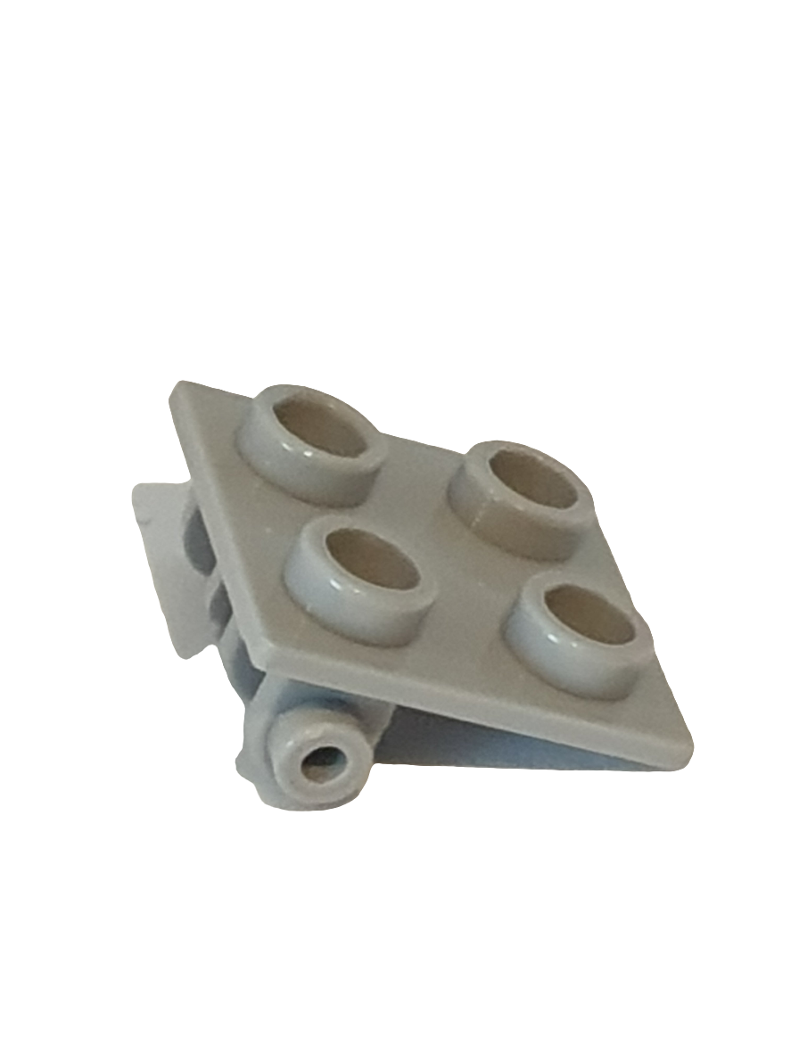 NEU Scharnierstein obere Platte 2 x 2 neuhellgrau