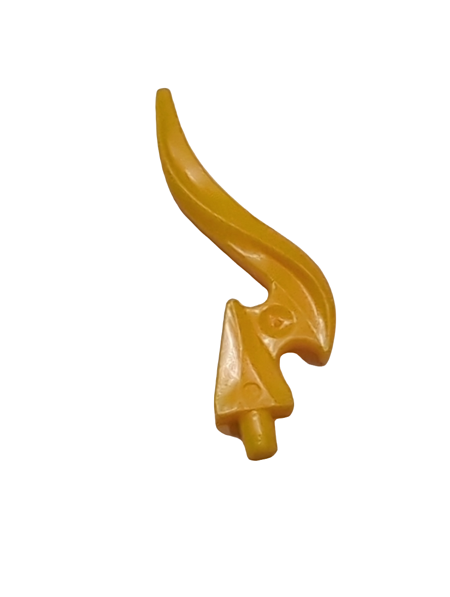 NEU Flamme Welle einfach gebogen mit Stab hellorange