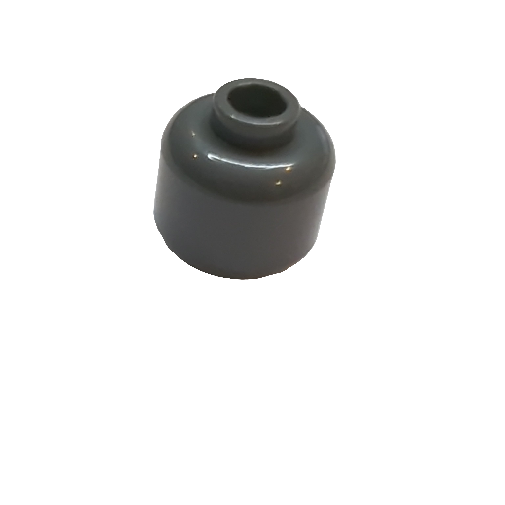 NEU Minifigur, Kopf (Plain) neudunkelgrau