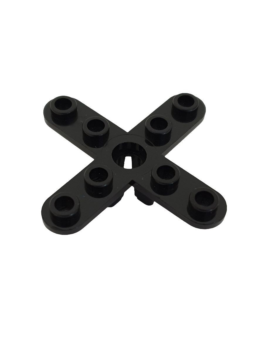 Propeller mit 4 Klingen 5 Durchmesser mit abgerundeten Enden schwarz black