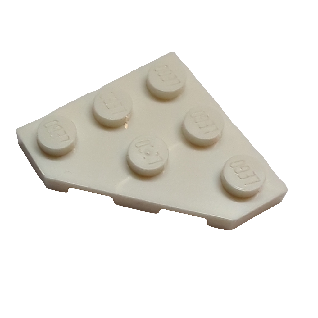 NEU Keilplatte 3 x 3 Ecke abgeschnitten weiß