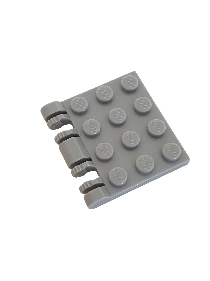 NEU Scharnierplatte 3 x 4 Dual 2 Finger neuhellgrau