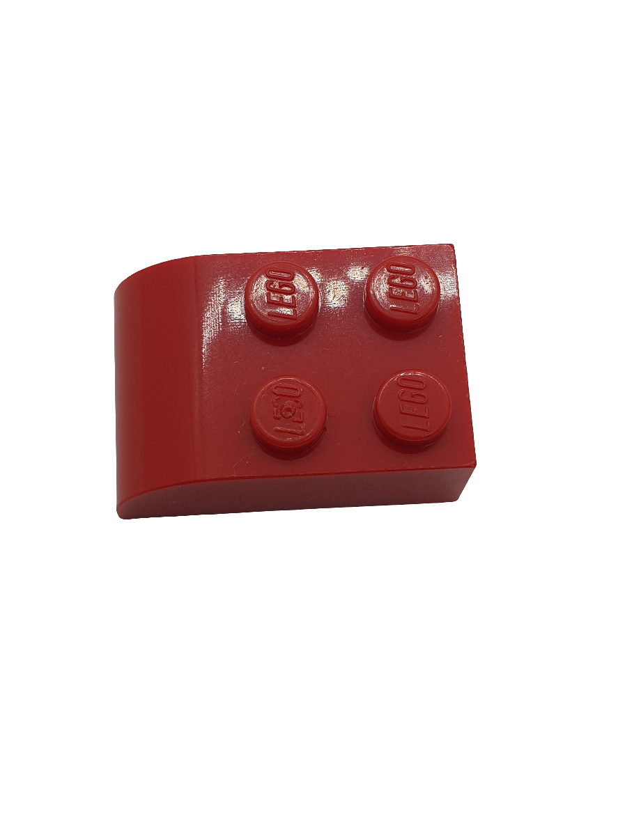 2x3 Stein modifiziert gebogenes Oberteil rot red