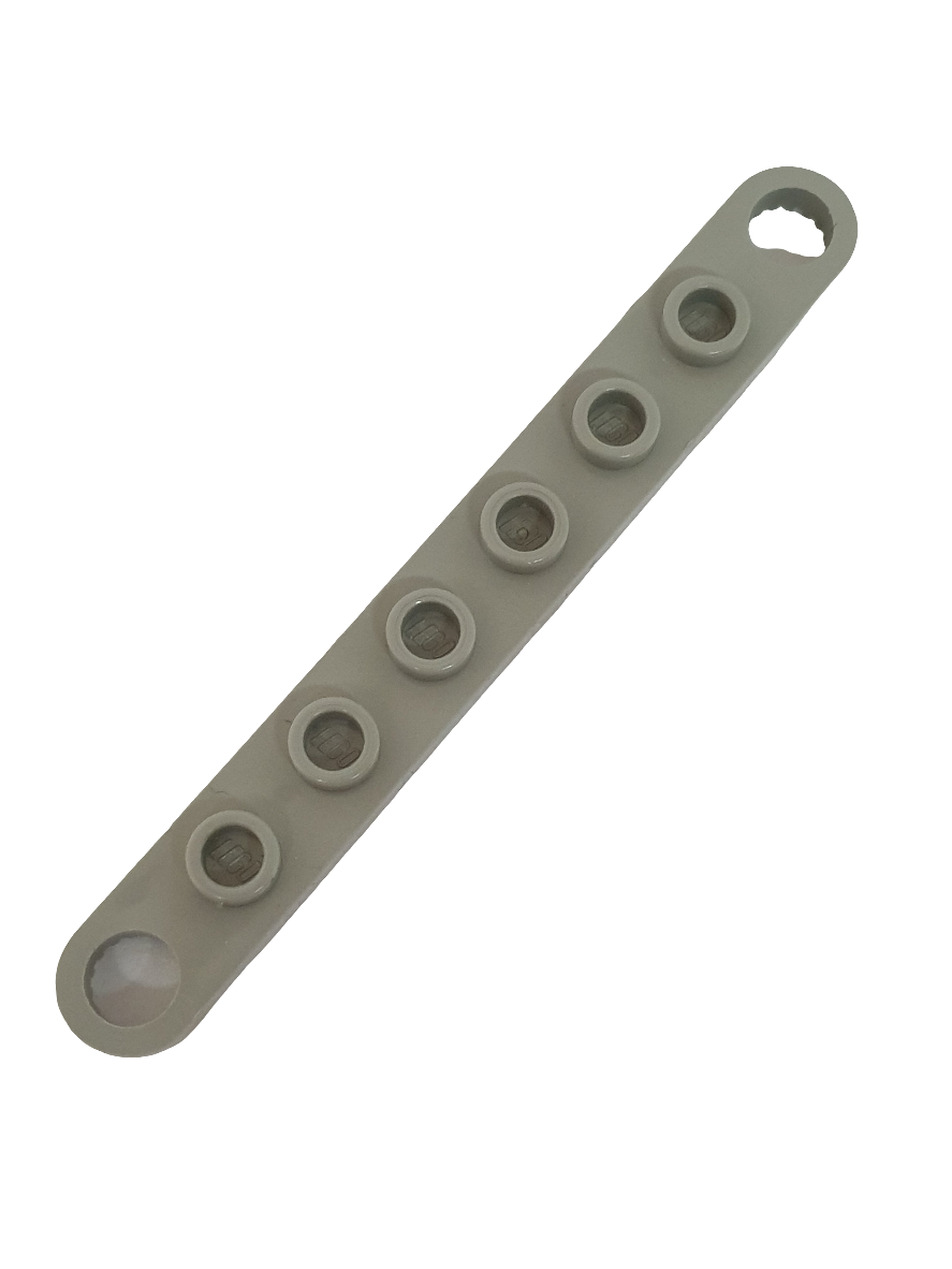 1x8 Technik Platte mit gezahnten Enden althellgrau light gray