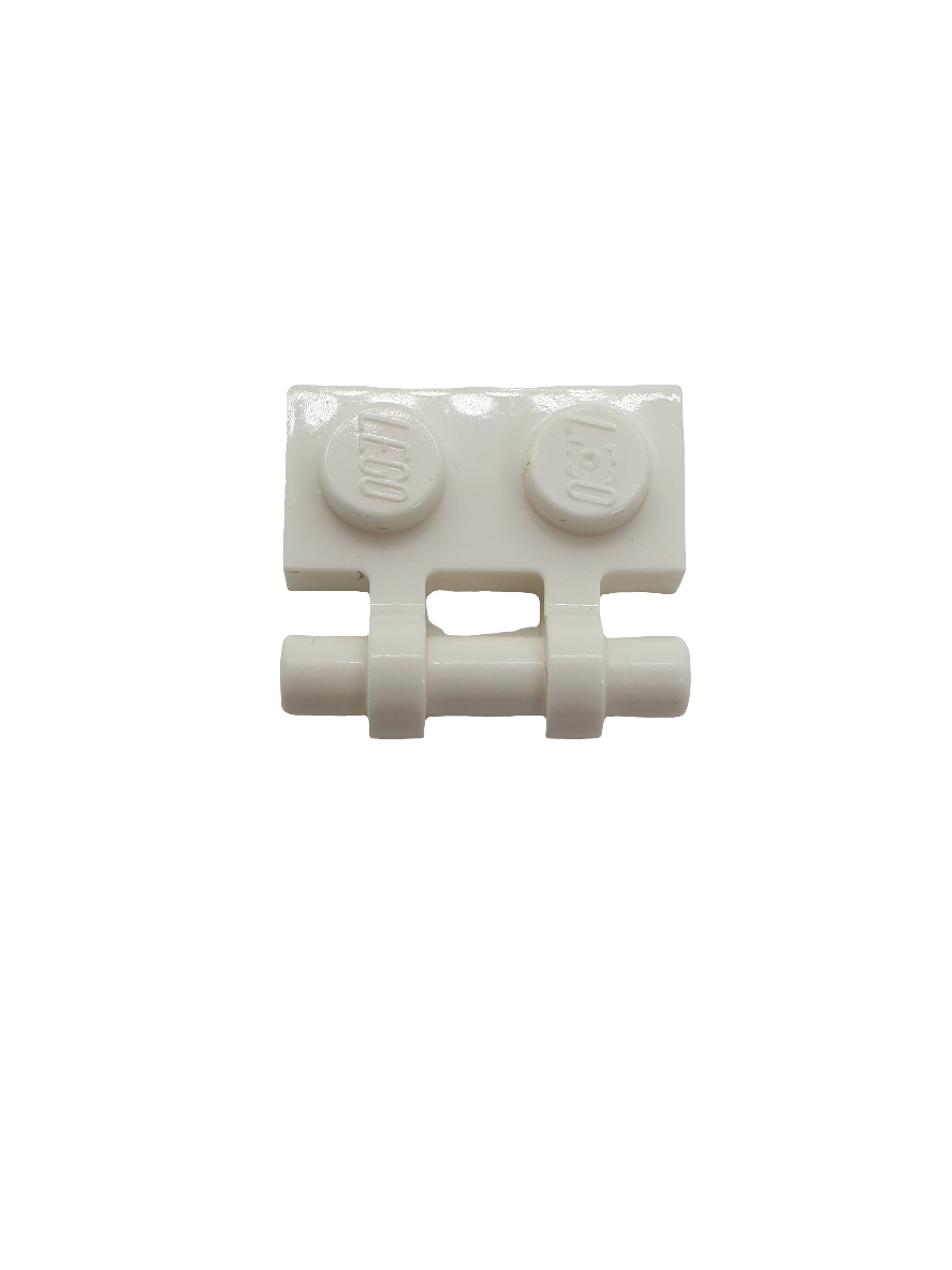 1x2 Platte modifiziert mit Griff freie Enden weiß white