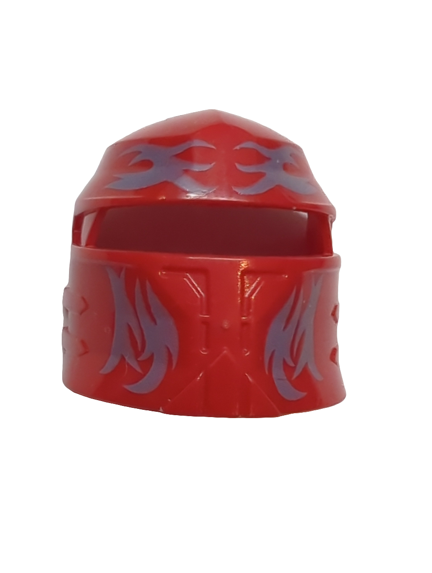 Große Figur Maske Visier Santis bedruckt, rot