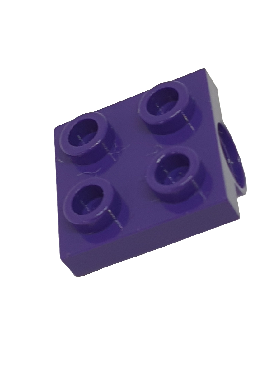 2x2 Achsplatte mit 1 Pinloch (gebrochener Support) lila dark purple