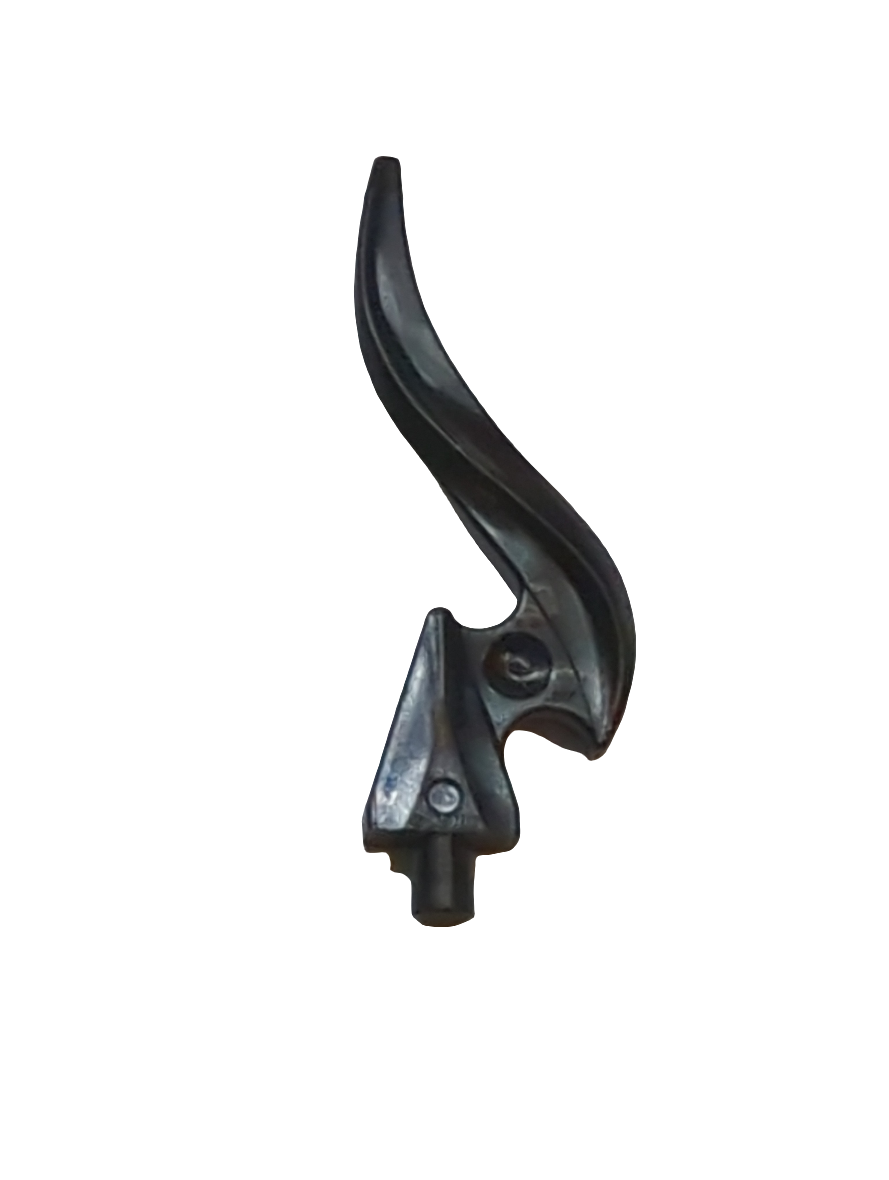 NEU Flamme Welle einfach gebogen mit Stab schwarz