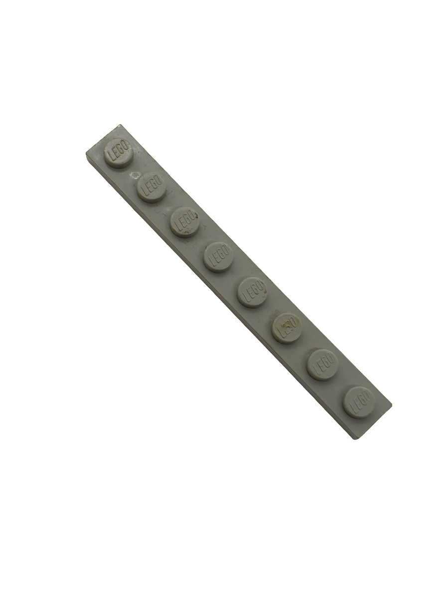 1x8 Platte althellgrau light gray