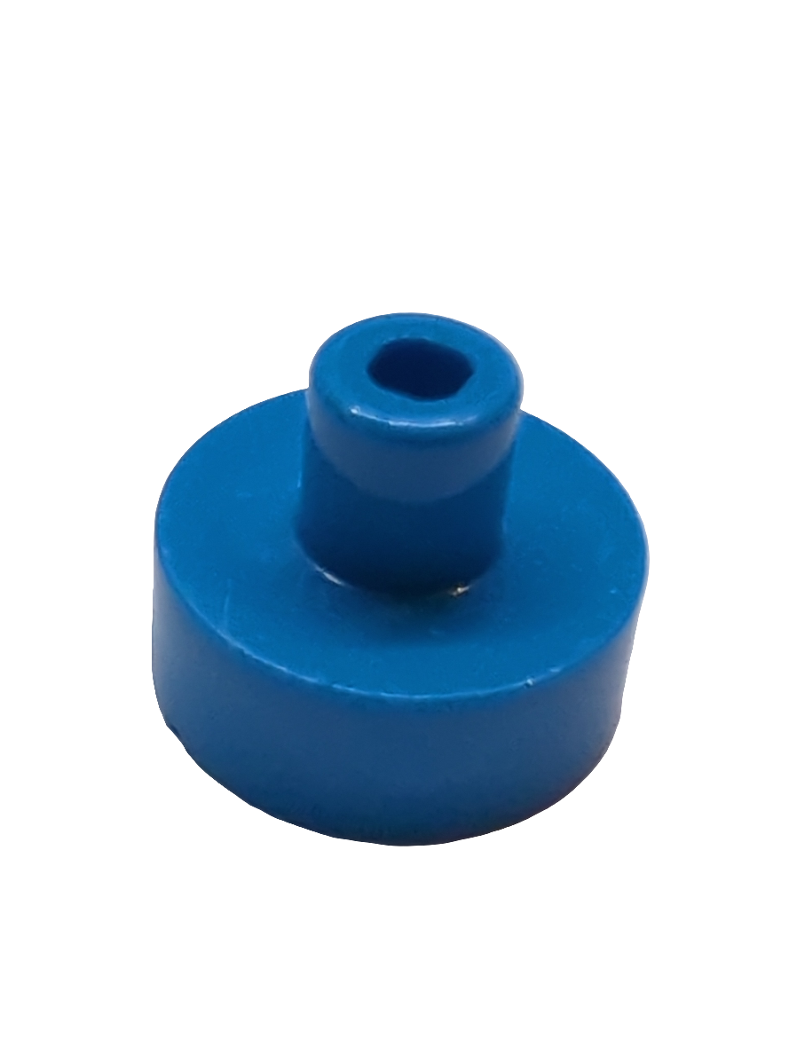 NEU Fliese, rund 1 x 1 mit Stab / Pinhalter dunkelazur