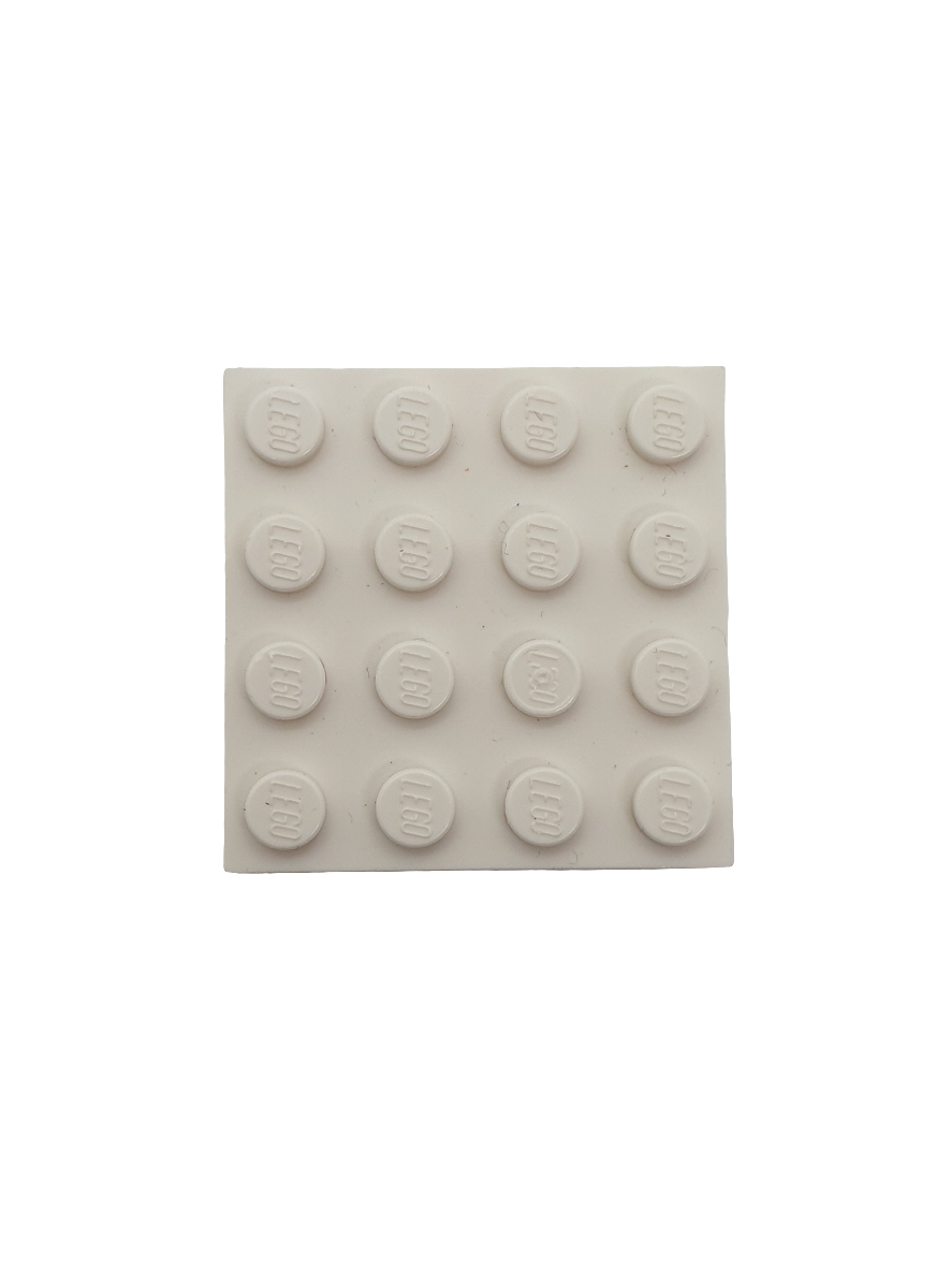 4x4 Platte weiß white