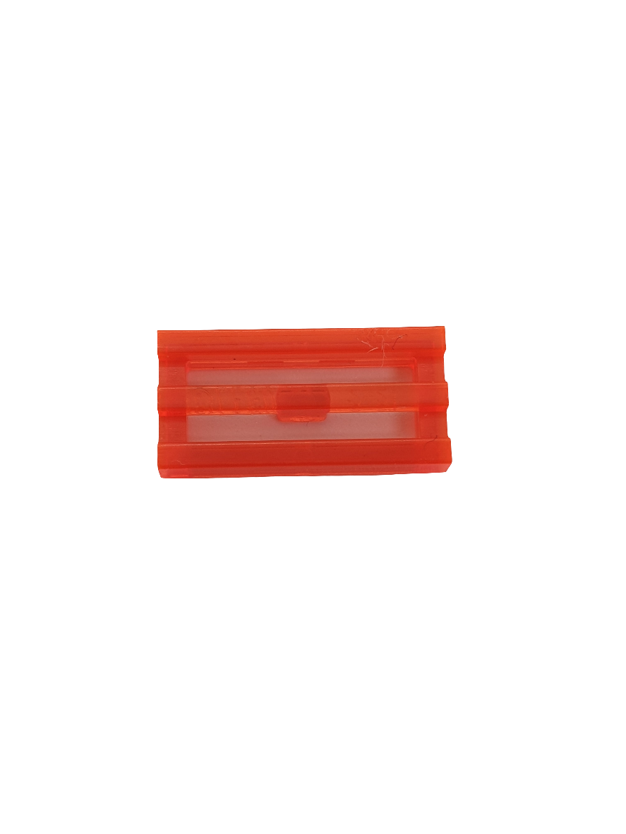 1x2 Gitterfliese Grille mit Nut transparent neonorange