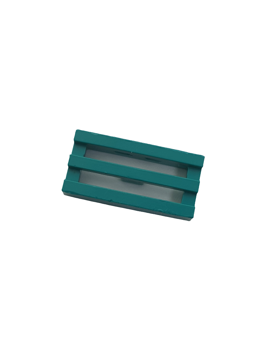 1x2 Gitterfliese Grille mit Nut türkis