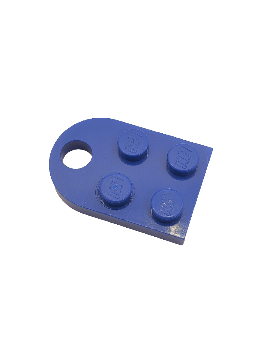 2x2 modifizierte Platte mit Loch blau