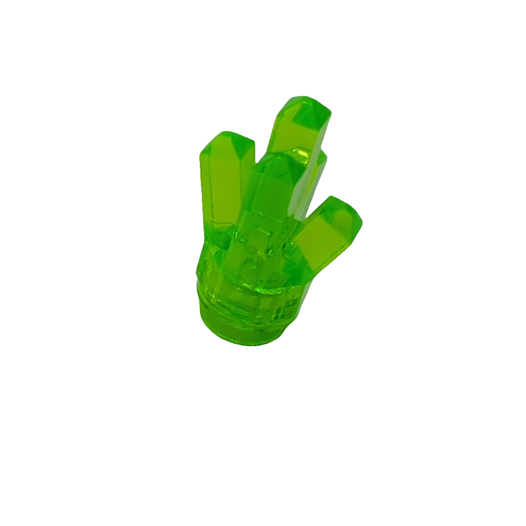 NEU Fels Kristall mit 5 Spitzen 1 x 1 transparent mediumgrün