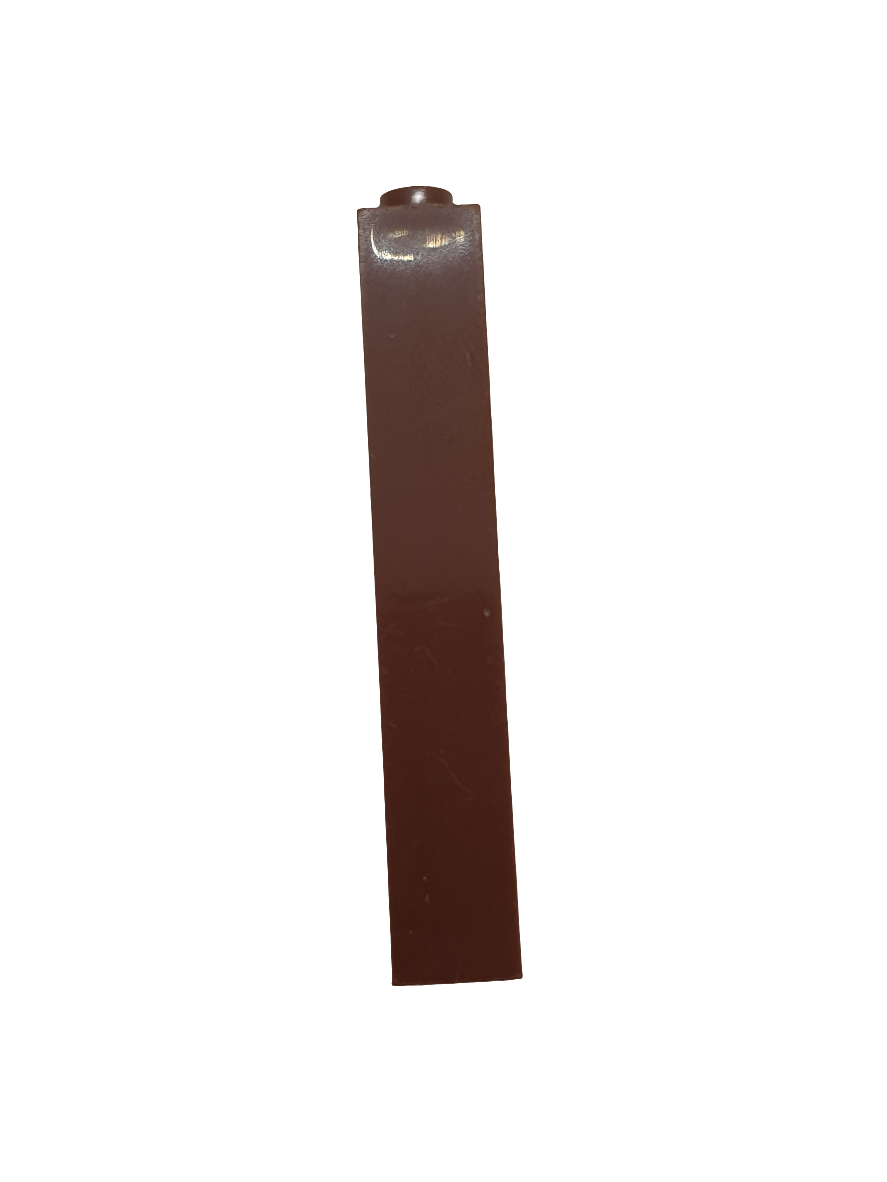 1x1x5 Stein / Pfahl geblockte oder hohle Noppe neubraun reddish brown