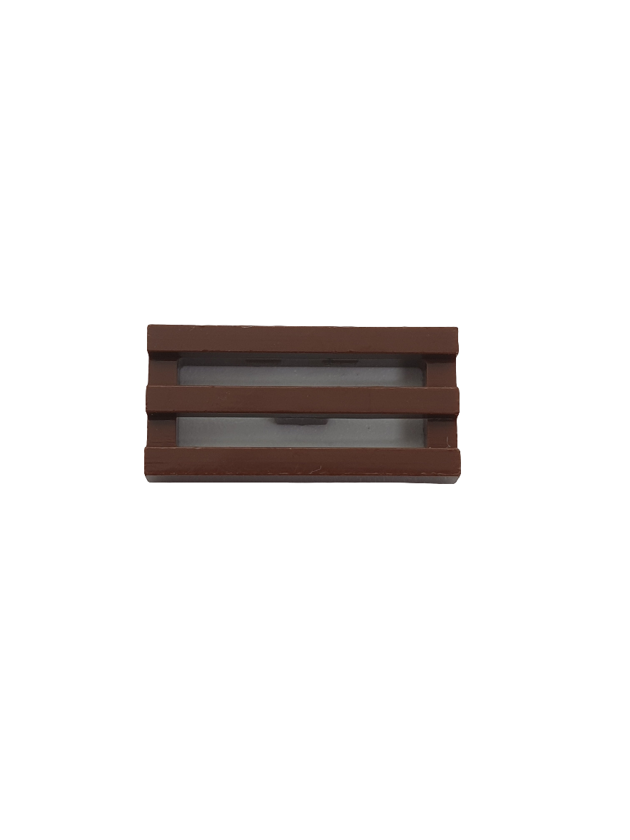 1x2 Gitterfliese Grille mit Nut neubraun reddish brown