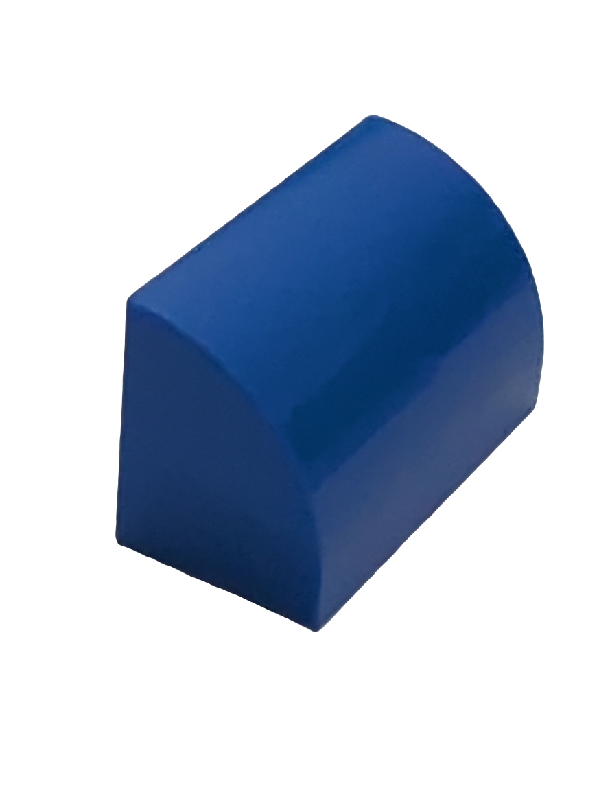 NEU modifizierter Stein, gebogen 1 x 2 x 1 blau