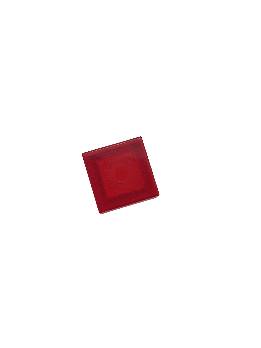 NEU Fliese 1 x 1 transparent rot