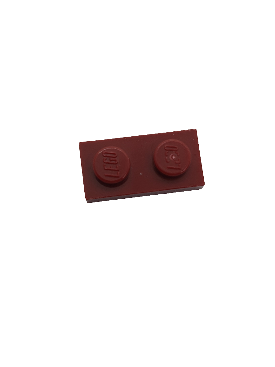 NEU Platte 1 x 2 dunkelrot