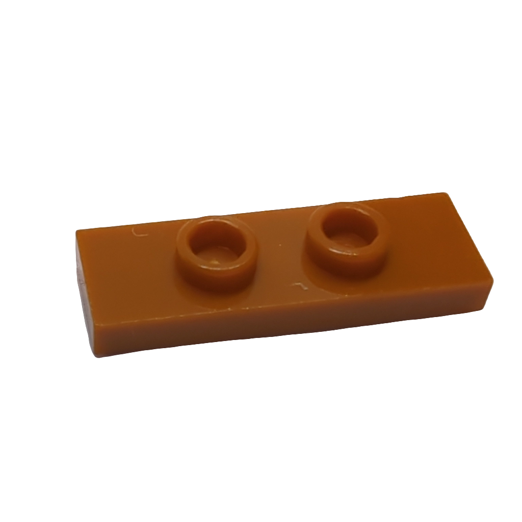 1x3 modifizierte Platte mit 2 Noppen Double Jumper nougat medium nougat