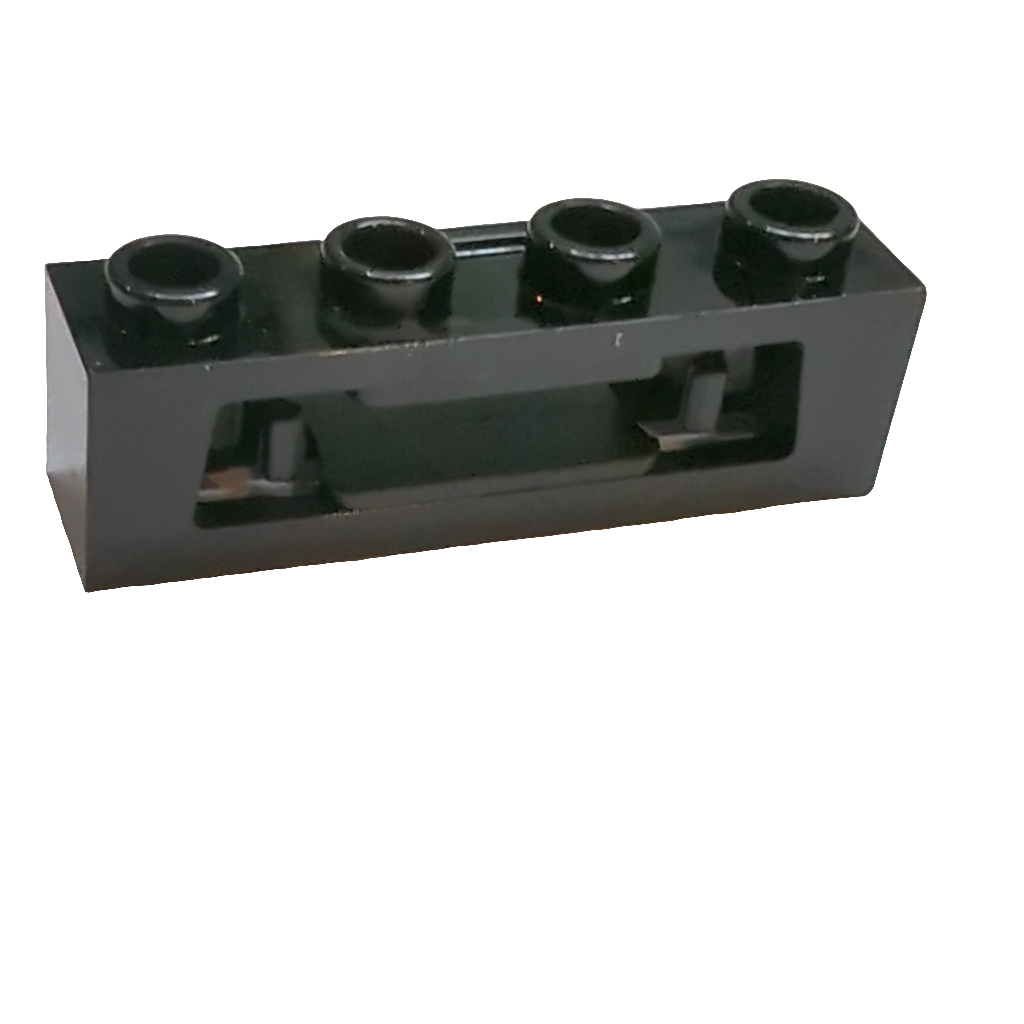 NEU 1x4 modifizierter Stein mit Clips Innenseite, Waffe Disk Shooter schwarz black