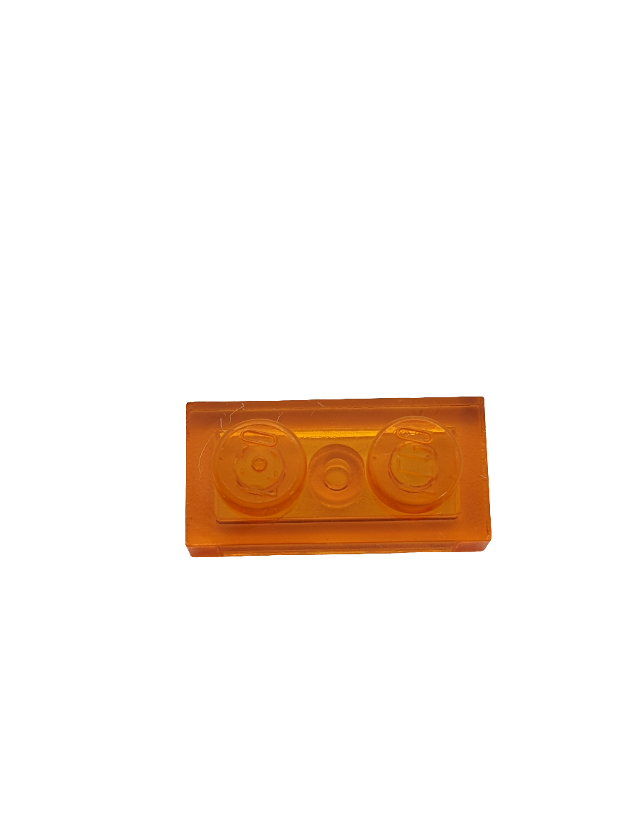 NEU Platte 1 x 2 transparent orange