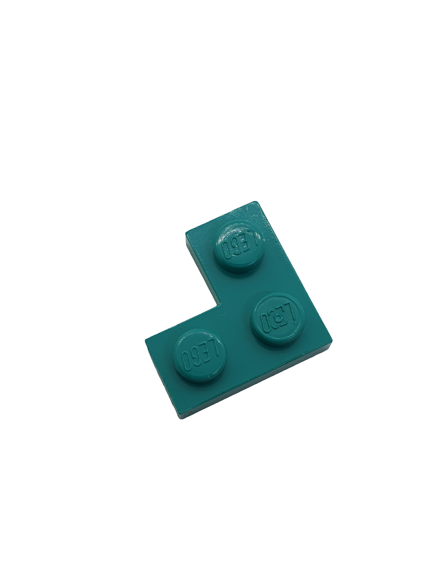 2x2 Eckplatte türkis