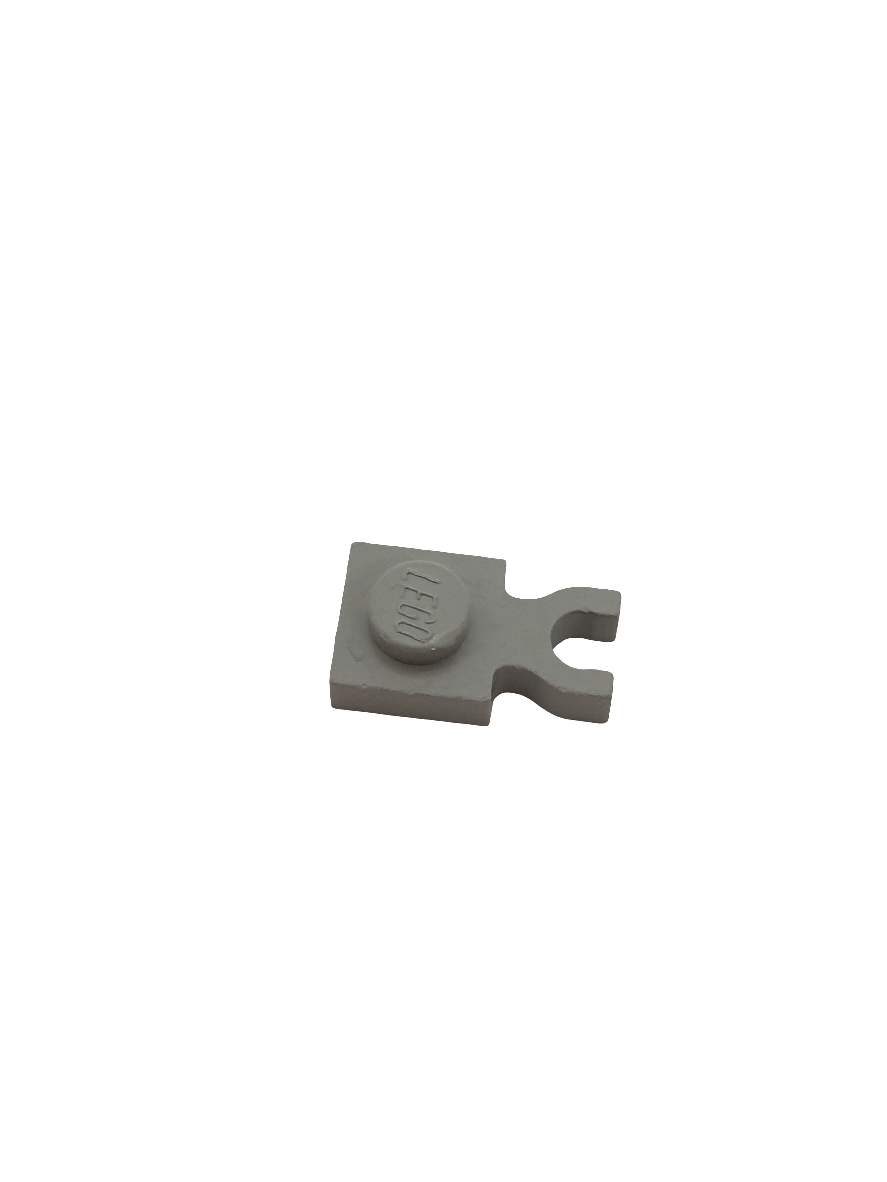 1x1 Platte mit U-Clip dick vertikal althellgrau light gray