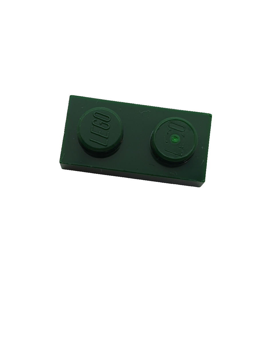 NEU Platte 1 x 2 dunkelgrün
