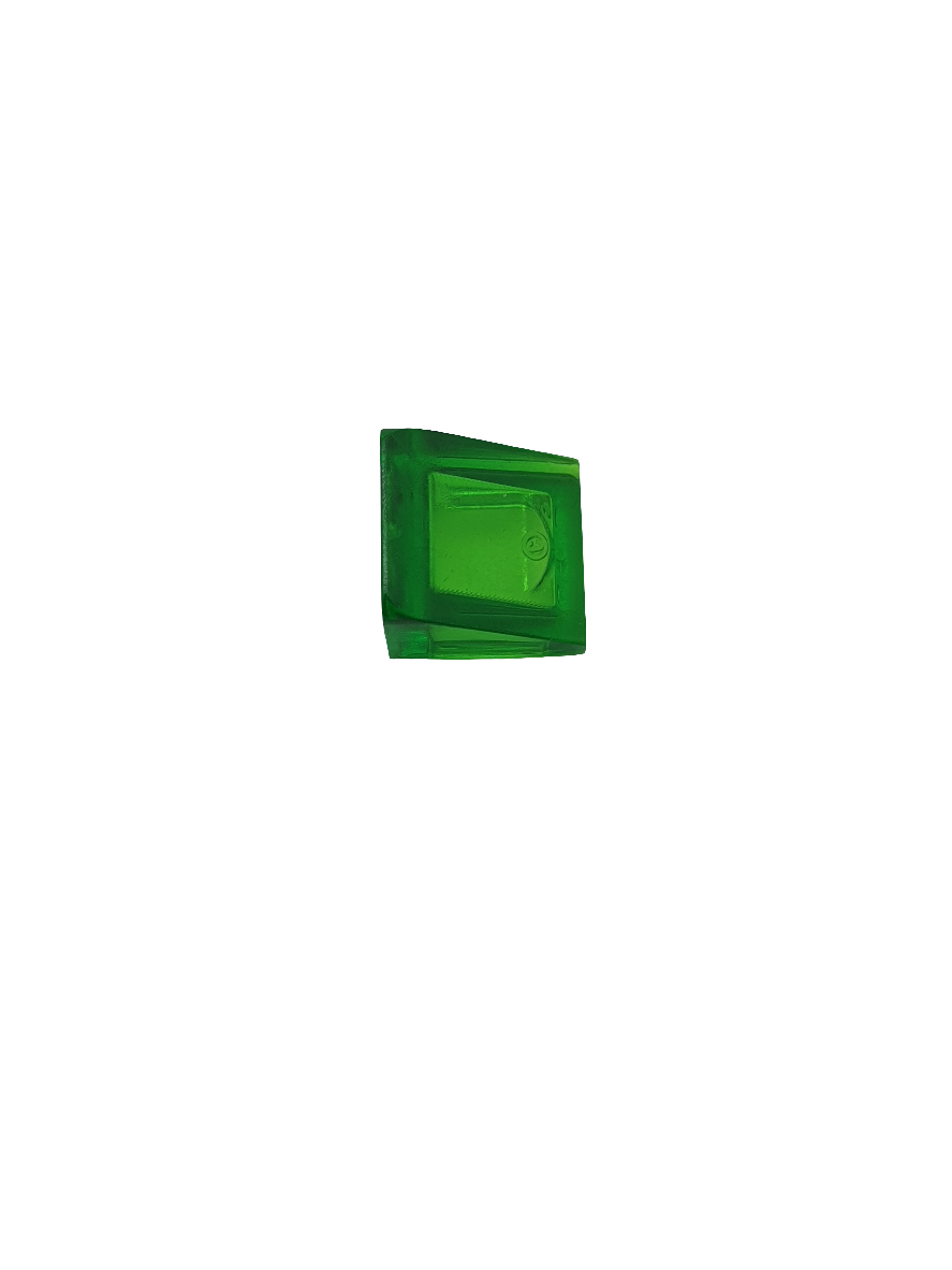1x1 Dachstein 30° transparent grün