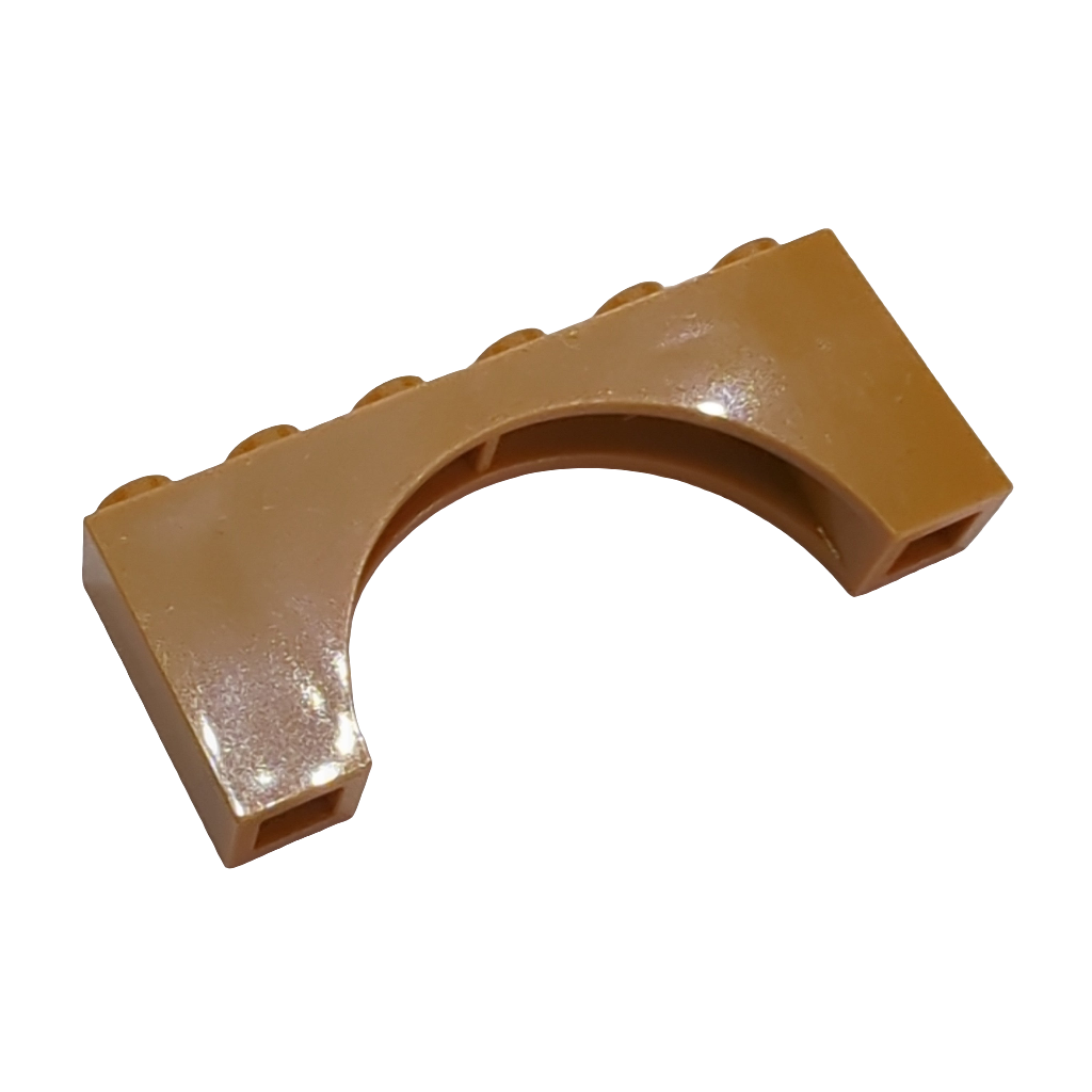 1x6x2 Bogenstein, mit Querstrebe/ Support medium nougat