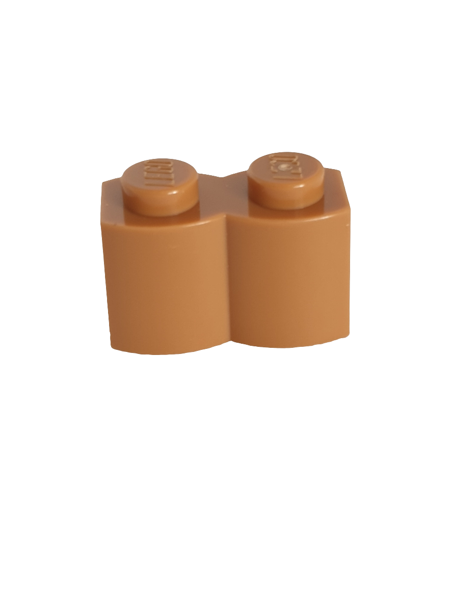 1x2 modifizierter Palisade Stein nougat (medium)