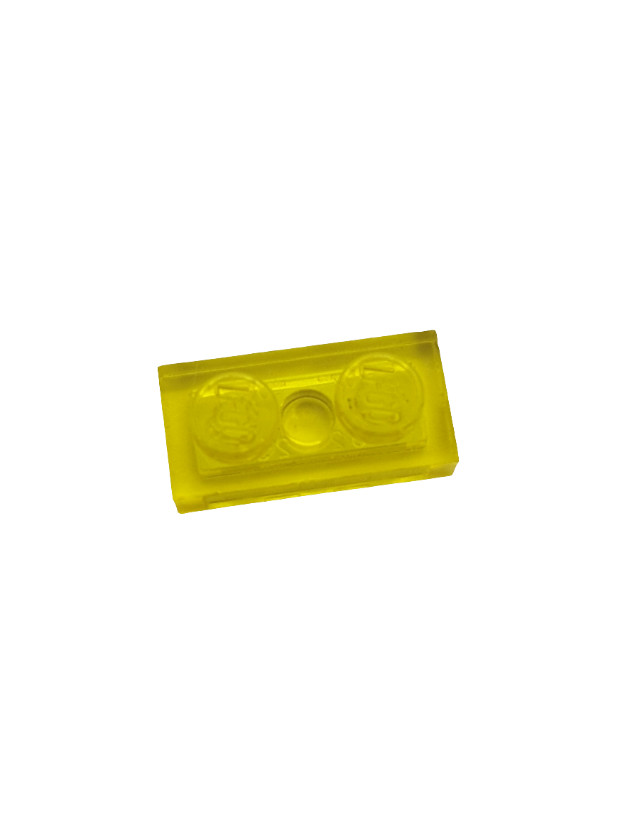NEU Platte 1 x 2 transparent gelb