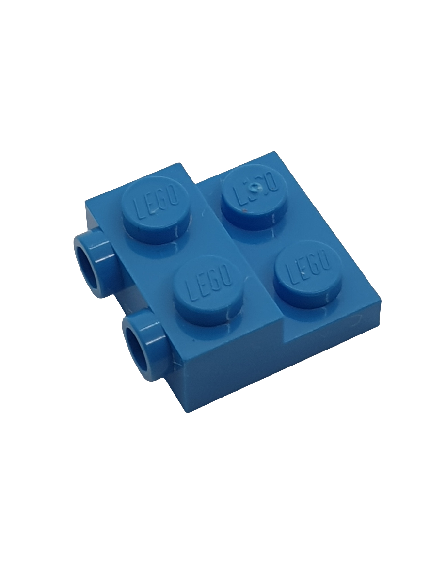 2x2x2/3 Platte modifiziert mit 2 Noppen an einer Seite dunkelazur dark azure