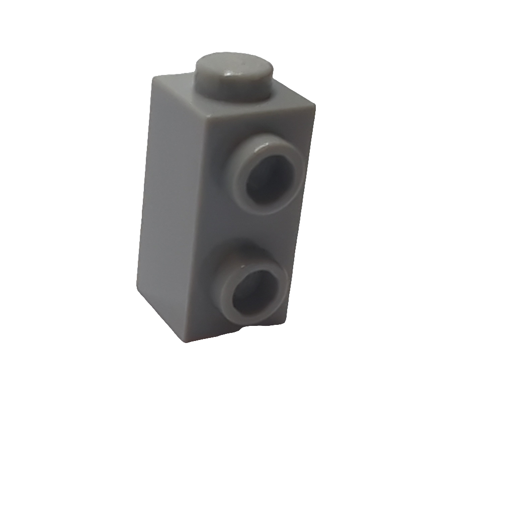 NEU Stein, modifiziert 1 x 1 x 1 2/3 mit Noppen an der Seite neuhellgrau