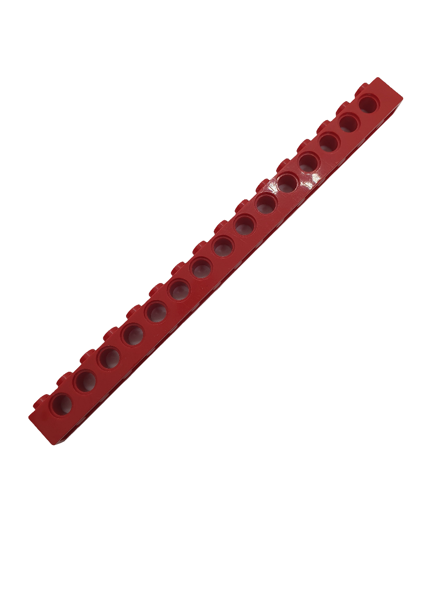 NEU Technik, Stein 1 x 16 mit Pinlöchern rot