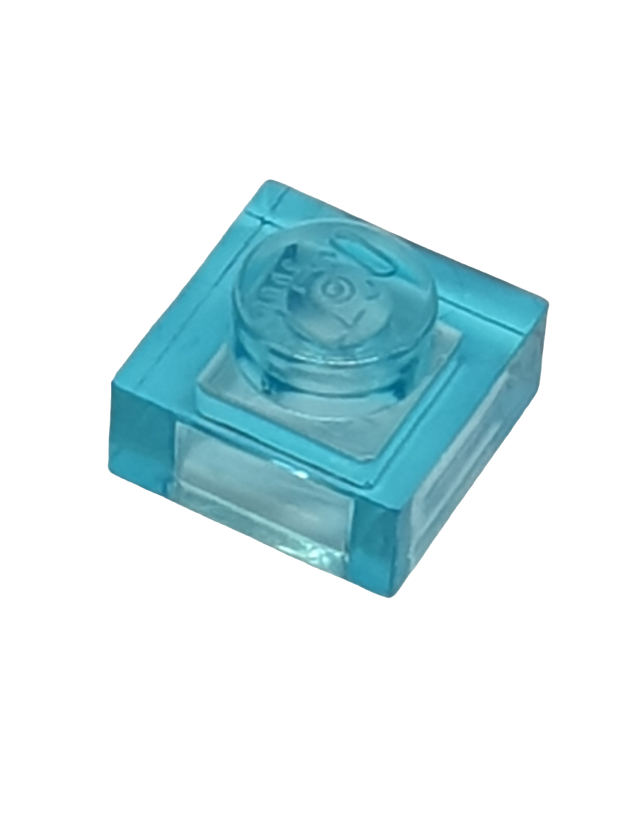 1x1 Platte  transparent hellblau trans light blue