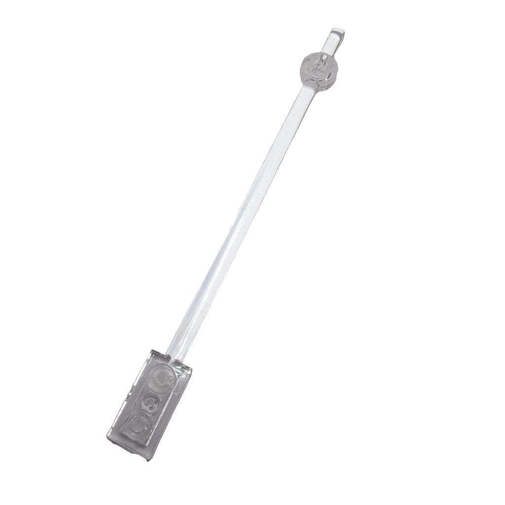 NEU Bar 12L mit 1 x 2 Plattenende soliden Noppen und 1 x 1 rundem Plattenende transparent weiss