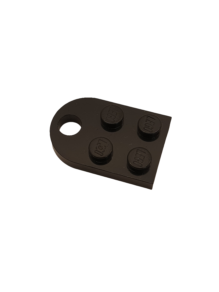 NEU Platte, Modifiziert 2 x 3 mit Loch schwarz