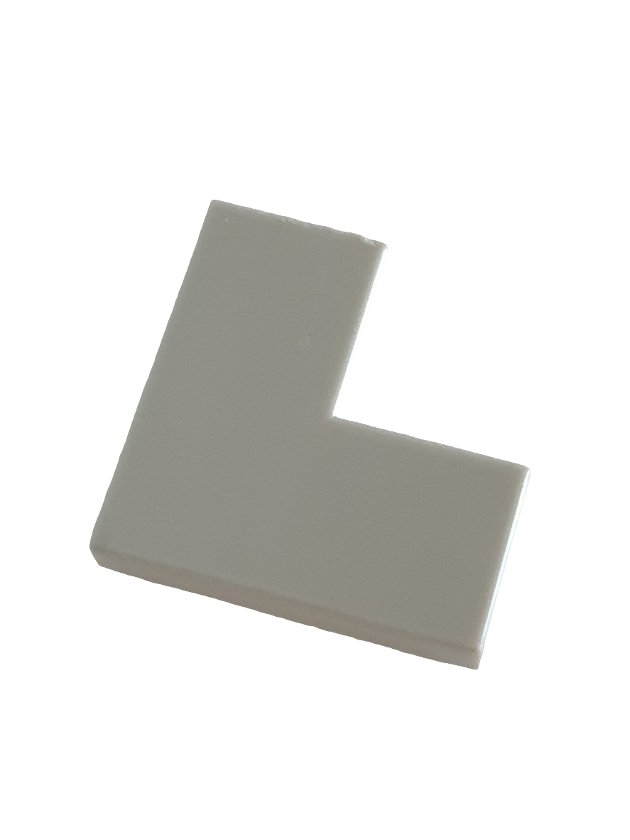 NEU Fliese 2 x 2 Ecke neuhellgrau