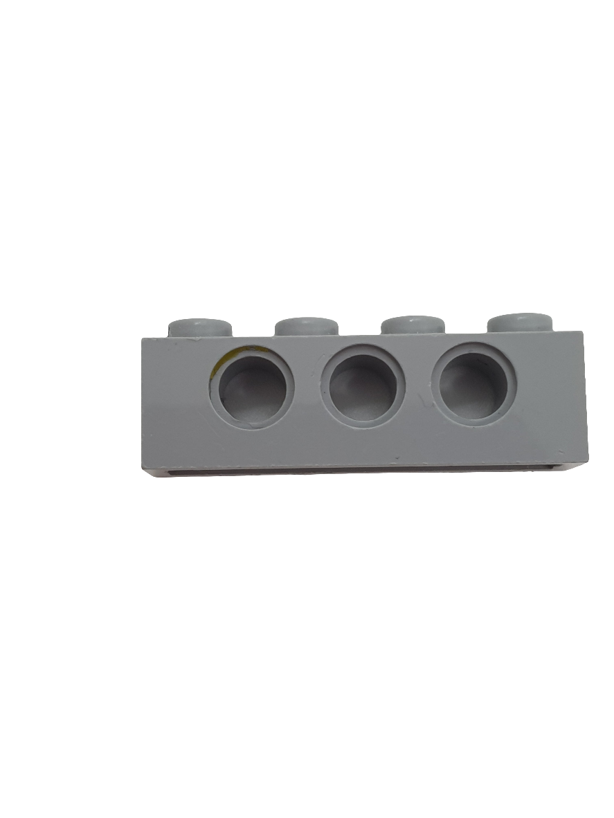 NEU Technik, Stein 1 x 4 mit Pinlöchern neuhellgrau