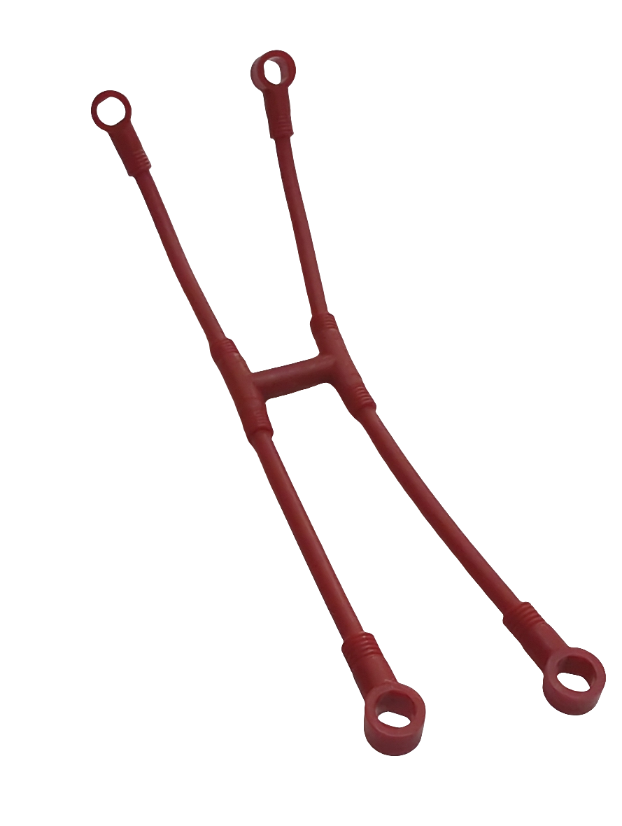 Minifigur, Halterung für Utensilien Flexibel dunkelrot