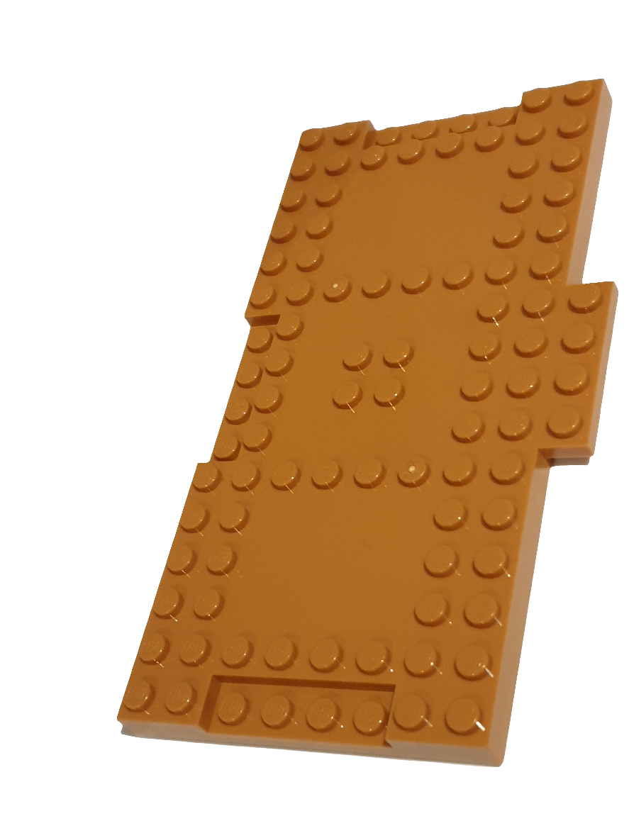 8x16 Stein modifiziert mit 1x4 Einkerbung und 1x4 Platte nougat medium nougat