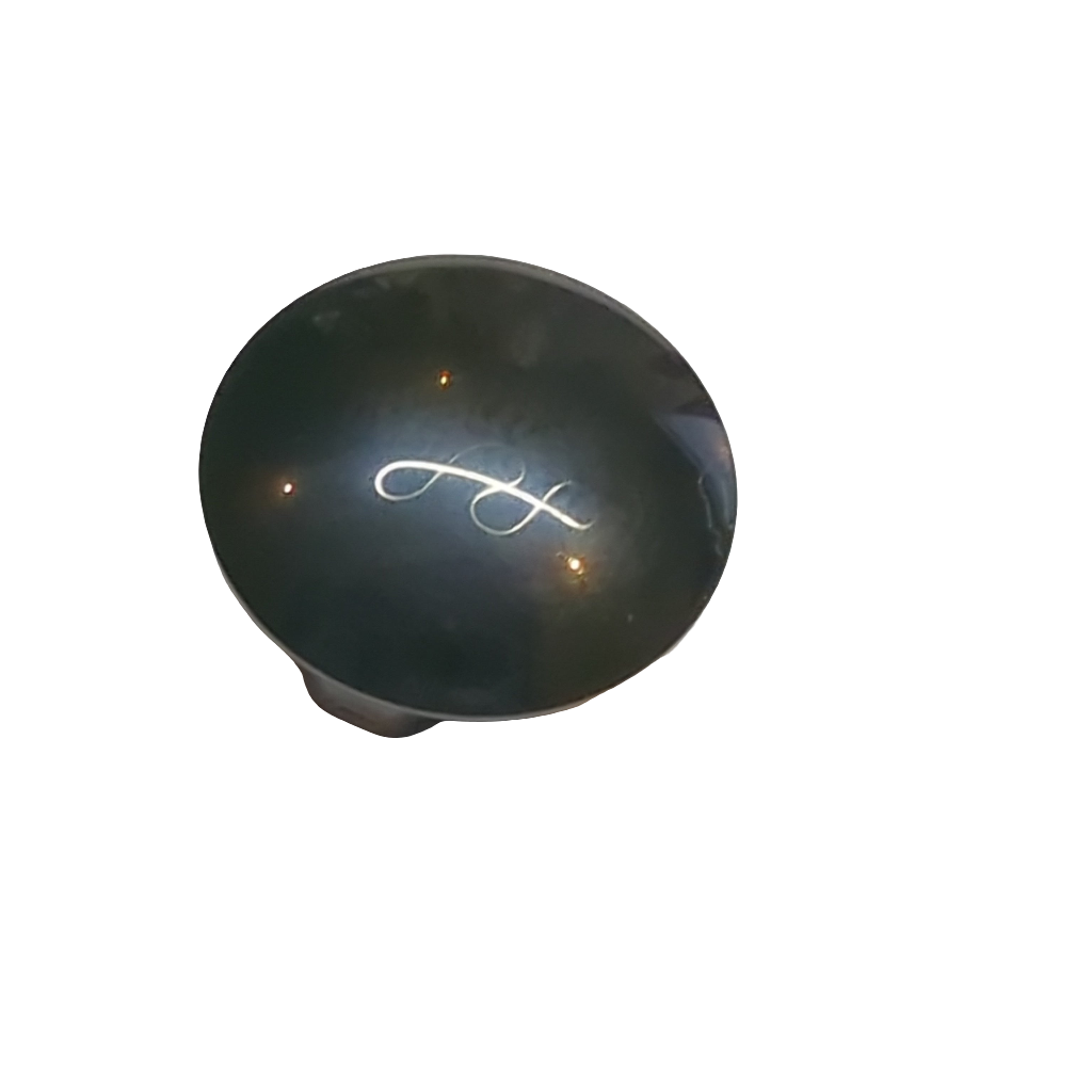 NEU Platte, rund 2 x 2 mit abgerundeter Unterseite (Bootsbolzen) schwarz