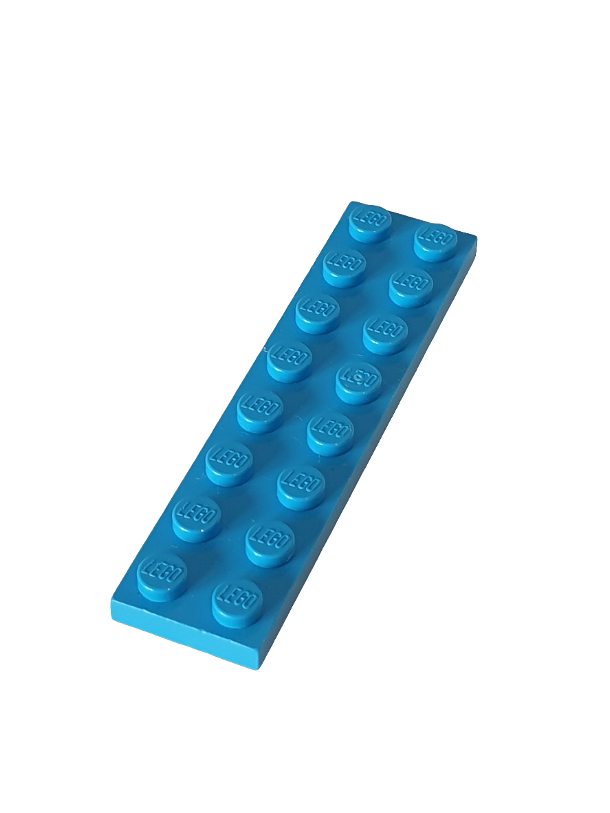 2x8 Platte dunkelazur dark azure